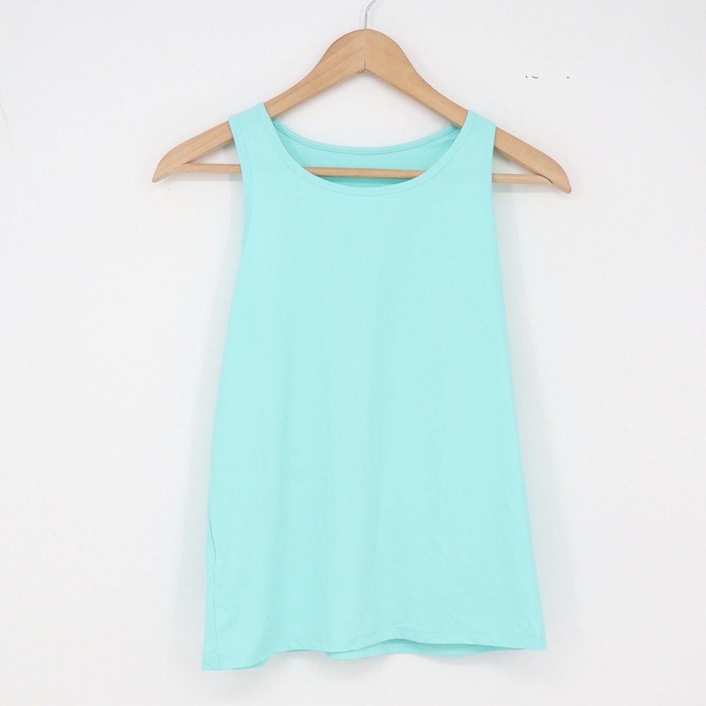 Unbranded Tank Top Girls 160 Racerback Turquoise Stretch Excellent